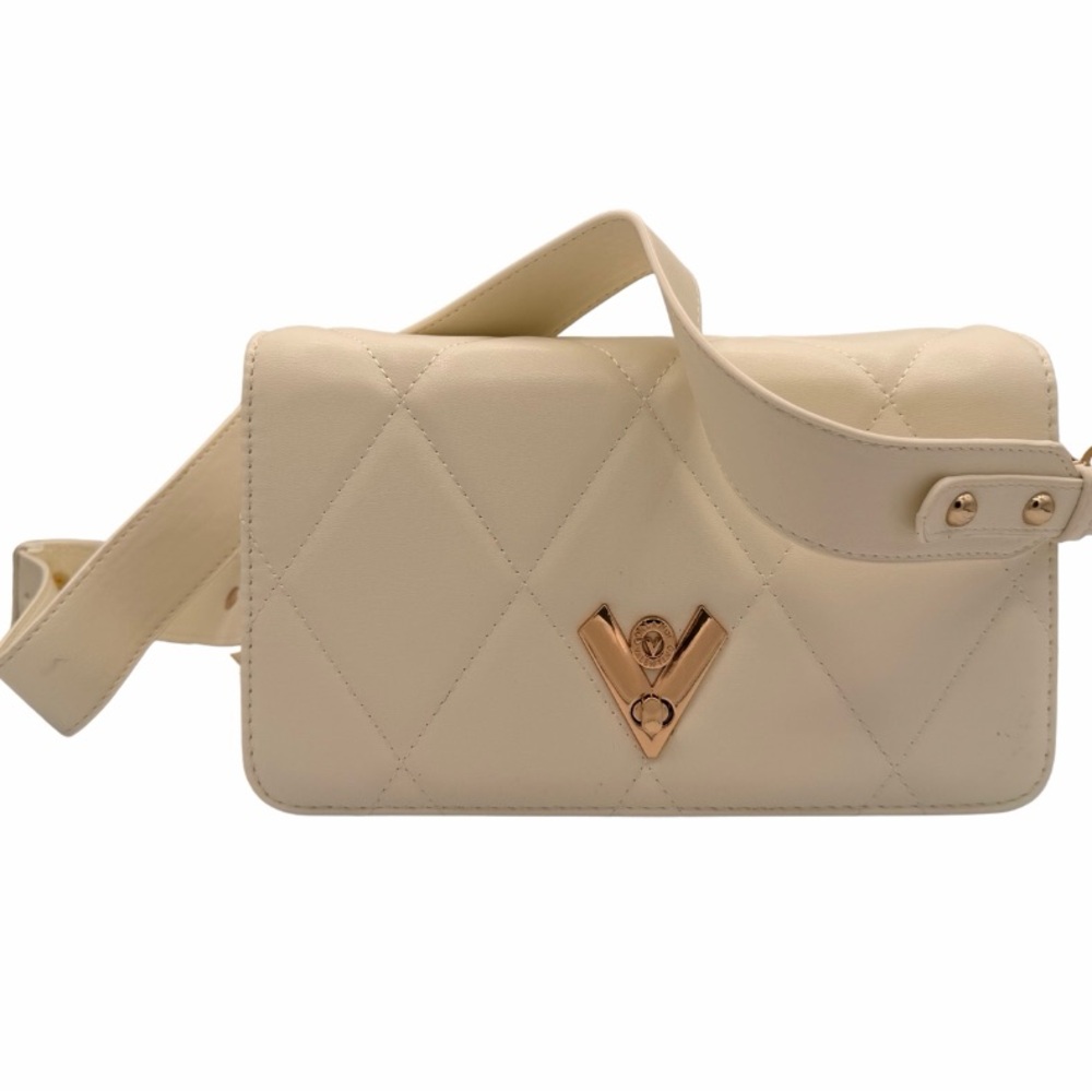 Valentino Orlandi Ivory Quilted Crossbody Bag - Picture 1 of 7